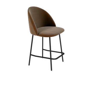 Полубарный стул SHT-ST35 / SHT-S29P-1 (кофейный ликер/черный муар) в Петрозаводске