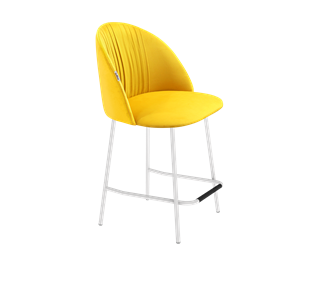 Полубарный стул SHT-ST35-1 / SHT-S29P-1 (имперский жёлтый/белый муар) в Петрозаводске