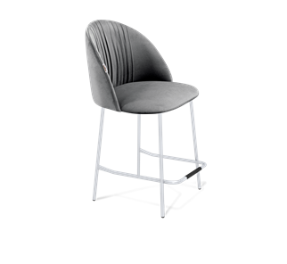 Полубарный стул SHT-ST35-1 / SHT-S29P-1 (угольно-серый/хром лак) в Петрозаводске