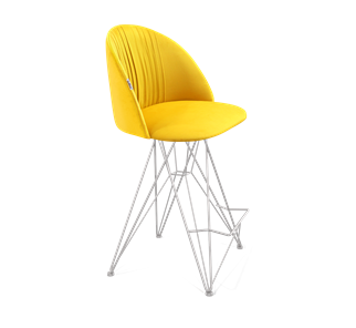 Полубарный стул SHT-ST35-1 / SHT-S66-1 (имперский жёлтый/хром лак) в Петрозаводске