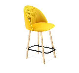 Полубарный стул SHT-ST35-1 / SHT-S94-1 (имперский жёлтый/прозрачный лак/черный муар) в Петрозаводске