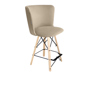 Полубарный стул SHT-ST36 / SHT-S80-1 (ванильный крем/прозрачный лак/черный) в Петрозаводске