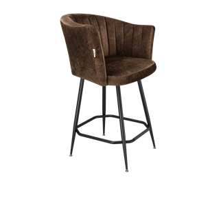 Полубарный стул SHT-ST42-1 / SHT-S148-1 (кофейный трюфель/черный муар) в Петрозаводске