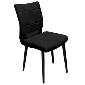 Обеденный стул BRABIX "Novita CF-060", экокожа черная, каркас металлический усиленный черный, 532781 в Петрозаводске