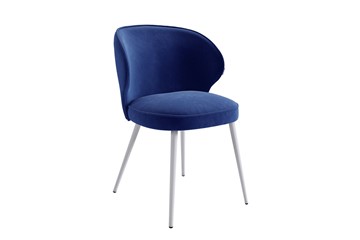 Обеденный стул Гудвин, синий (велюр)/белый в Петрозаводске