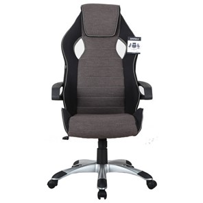 Компьютерное кресло Brabix Techno GM-002 (ткань, черное/серое, вставки белые) в Петрозаводске