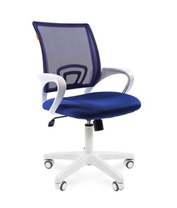 Кресло офисное CHAIRMAN 696 white, ткань, цвет синий в Петрозаводске