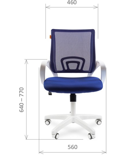 Кресло офисное CHAIRMAN 696 white, ткань, цвет синий в Петрозаводске - изображение 1