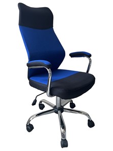 Кресло офисное C168 черный/синий в Петрозаводске