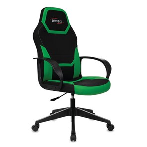 Офисное кресло BRABIX "Alpha GM-018", ткань/экокожа, черное/зеленое, 532639, GM-018_532639 в Петрозаводске