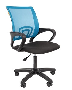 Офисное кресло CHAIRMAN 696 black LT, голубое в Петрозаводске