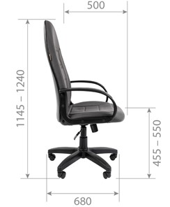 Компьютерное кресло CHAIRMAN 727 ткань ст., цвет черный в Петрозаводске - предосмотр 6