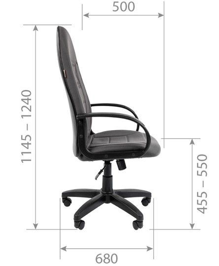 Компьютерное кресло CHAIRMAN 727 ткань ст., цвет черный в Петрозаводске - изображение 6