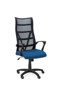 Офисное кресло Топ, сетка/ткань TW / черная/синяя в Петрозаводске