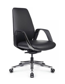 Кресло в офис Napoli-M (YZPN-YR021), черная кожа в Петрозаводске