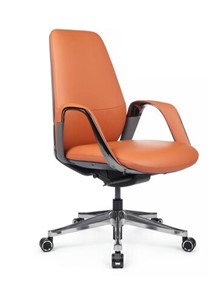 Кресло в офис Napoli-M (YZPN-YR021), Оранжевая кожа/Серая кожа в Петрозаводске