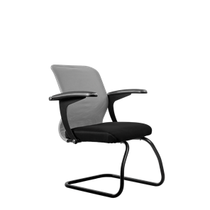 Офисный стул SU-M-4/подл.160/осн.008, Светло-серый/Черный в Петрозаводске