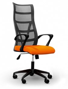 Офисное кресло ДамОфис 5600, оранж/черное в Петрозаводске