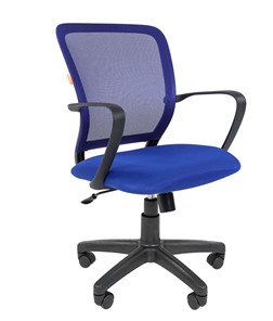 Кресло компьютерное CHAIRMAN 698 black TW-05, ткань, цвет синий в Петрозаводске