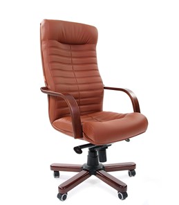 Офисное кресло CHAIRMAN 480 WD, экокожа, цвет коричневый в Петрозаводске