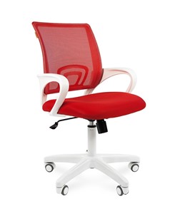 Компьютерное кресло CHAIRMAN 696 white, ткань, цвет красный в Петрозаводске