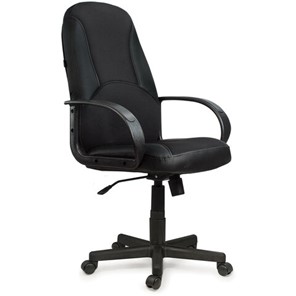 Офисное кресло Brabix BRABIX "City EX-512", кожзаменитель черный, ткань черная, TW, 531407 в Петрозаводске