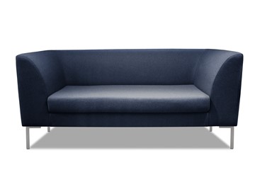 Мягкий офисный диван Сиеста 2-местный, ткань Bahama / синяя в Петрозаводске