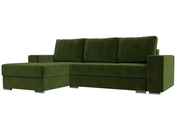 Угловой диван с оттоманкой Дрезден, Зеленый (микровельвет) НПБ в Петрозаводске