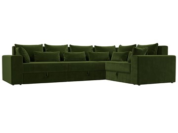 Угловой раскладной диван Майами long, Зеленый (микровельвет) в Петрозаводске