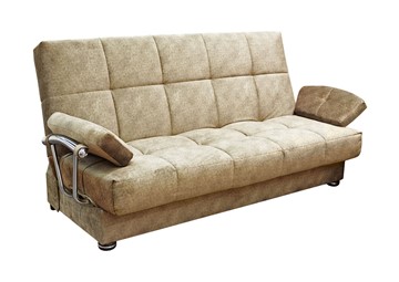 Прямой диван FLURE Home Милана 6 БД с хром. подлокотниками, Боннель в Петрозаводске