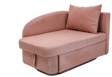 Мягкий диван правый Тедди розовый в Петрозаводске