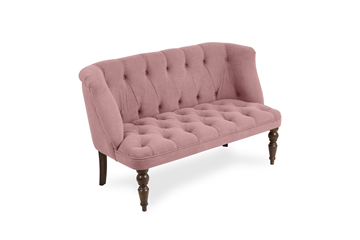 Прямой диван Бриджит розовый ножки коричневые в Петрозаводске