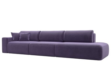Прямой диван Лига-036 Модерн Лонг, Фиолетовый (велюр) в Петрозаводске