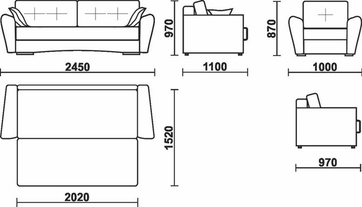 Прямой диван Мальта 1 К БД в Петрозаводске - изображение 9