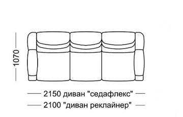 Прямой диван Мишель Элита 50 М, седафлекс в Петрозаводске - предосмотр 7