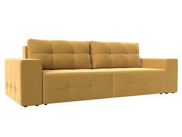 Прямой диван Перри НПБ, Желтый (микровельвет) в Петрозаводске