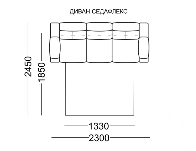 Диван прямой Рокфорд БД, седафлекс в Петрозаводске - изображение 7