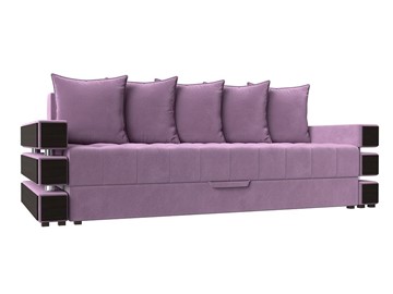 Прямой диван Венеция, Сиреневый (микровельвет) Боннель в Петрозаводске
