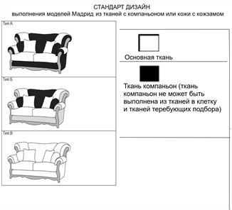 Прямой диван Мадрид 3-местный, седафлекс в Петрозаводске - предосмотр 5