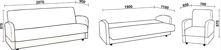 Прямой диван Нео 2 М БД в Петрозаводске - изображение 9