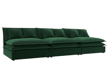 Прямой диван Лига-040 Лонг, Зеленый (Велюр) в Петрозаводске