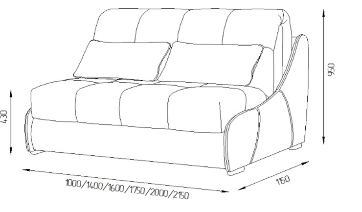 Прямой диван Токио 130 (НПБ) в Петрозаводске - изображение 11