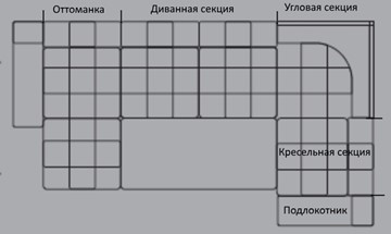 Диванная секция 3-х местная Жемчуг 2 ПДУ в Петрозаводске