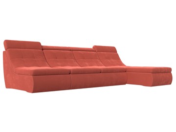 Модульный раскладной диван Холидей люкс, Коралловый (микровельвет) в Петрозаводске