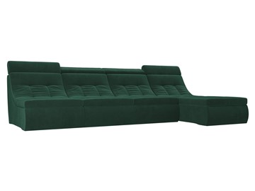 Большой модульный диван Холидей люкс, Зеленый (велюр) в Петрозаводске