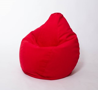 Кресло-мешок КлассМебель Груша большое, велюр однотон, красное в Петрозаводске