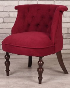 Кресло Элевуд Бархат (бордовый/темно-коричневый) в Петрозаводске