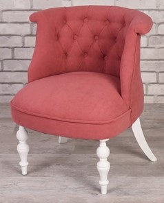 Кресло Элевуд Бархат (ярко-розовый/белый) в Петрозаводске