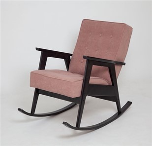 Кресло-качалка Элевуд Ретро (венге / RS 12 - розовый) в Петрозаводске