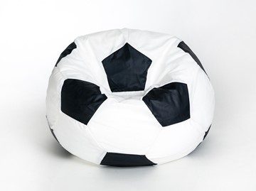 Кресло-мешок Мяч малый, бело-черный в Петрозаводске
